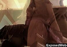 Gisele's oiled tits fuck solo on webcam