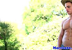 Watch this cut gay jock get his ass drilled