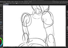 gravity rush kat flashing in speedpaint animation