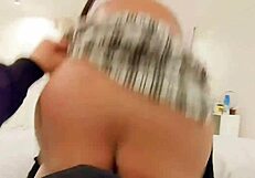 They fuck the skinny big-ass student after school, she rides with tits out and loves being recorded