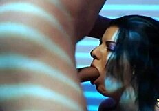 Brunette gets her ass plowed after face fucking sessions