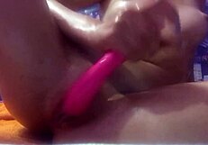 Asian beauty enjoys solo play with her body