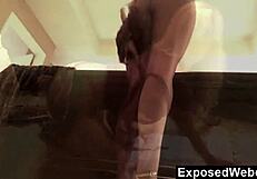 Gisele's oiled tits fuck solo on webcam