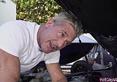 Horny Stepson Pounds Stepdad in Intense Hardcore Gay Action.