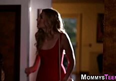 Blonde Mature Stepmom Licks Big Tits