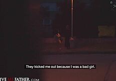 Deviante features a brunette student in a rough doggystyle scene.