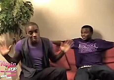 Rough black gangbang makes sexy amateur squirt hard