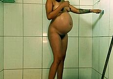 wonderful pregnant woman at 9 months