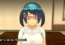 she had been working on her summer vacation homework a little better