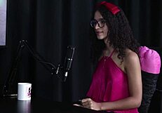 Safada Shows Blowjob After Sitting On Dick Talent - Sheer Red Transsexual