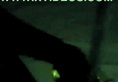 rubbin body oil on this ebony milf's big ass before fingering her hard