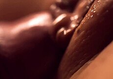 She begs for a creampie, her pussy dripping as he shoots cum inside close up.