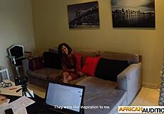 Did the producer fuck this african amateur model's ass during the audition?