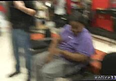 Gay police officer helps in the arrest of a robbery suspect and also gets into some hot action