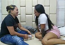 i'm playing bottle game licking latina prostitute's ass and pussy hard