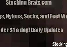 Jordan And Jasmin Sucking Danielle's Toes In Stockings, Feeling Intense Fetish Pleasure