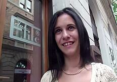 German Scout Approaches Skinny 18 Yo Teen on Street for Cash Fuck