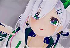 Amane Kanata Undresses In Hentai Dance With Creampie - Hololive 3D