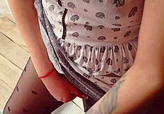 Hot MILF! Pulls Pantyhose Up Full of Cum in Wild POV Action!