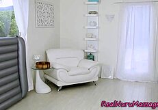 fetish masseuse gives facial after intense nuru massage