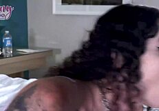 Seth brogan fucks thief lydia black hard on bed creampie