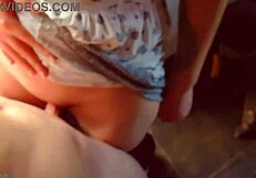 Pretty blonde hottie wears pantyhose soaked with cum