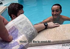 Free time at spa zone traded for a quick blowjob session