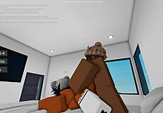 First Time Amateur Ebony Bitch Bent Over in Doggystyle Position