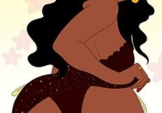 Ebony milf Mrs. Laticia takes it hard in the ass.