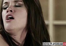 RAVEN ALEXIS GETS ROUGH BLOWJOB AND FACE FUCKING FROM MANUEL FERRARA. TEEN 18+ LOVES HARDCORE FUCKING IN HEELS.