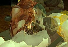 Futa Overwatch Threesome: Tracer, Brigitte, and DVA Engage in 3D Creampie Action