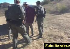fake mexican border patrol lures beautiful brunette