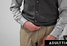 Adult Time - Skylar Vox craves widower’s cock with her big natural tits for intense sex