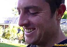 tiny trisha blowbang with 5 big dicks!