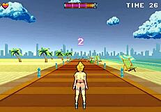 Curvy roller babe moans in public creampie and 69 at beach 😈