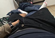 young latina gives oral to teacher for school grade