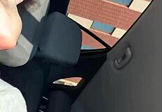 Public Nudity Police Almost Caught Me Pussy Play Car Passenger Flashing Huge Tits In Public Hotel.