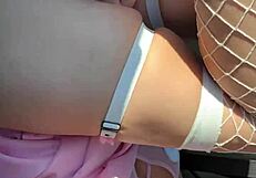 Public Nudity Police Almost Caught Me Pussy Play Car Passenger Flashing Huge Tits In Public Hotel.