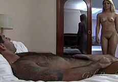 Sara Lopez after teasing and getting oiled fucks with Carao until cumming