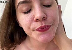 Slutty Brunette Sucks Dick In Doggy