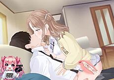 Hot College Coed Rides and Gives Handjob for Cumshot