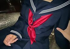 Perverted old man gives money to beautiful women for intense sex