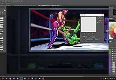 Picarto stream of summertime saga game.