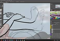 Picarto stream of summertime saga game.