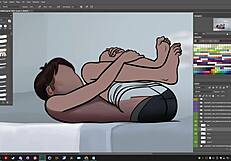 Picarto stream of summertime saga game.