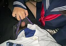 Perverted old man gives money to beautiful women for intense sex