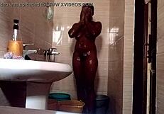 wow, shower time turns nasty with sweet kuzy's sexy curves!