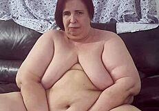 coolmarina's hairy pussy gets viciously fucked by fat woman