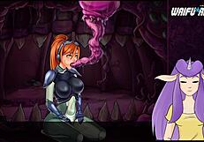 Hentai game with hot sci-fi babes and cumshots