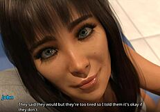 Anime teens and milfs with big tits and asses fuck in their new home